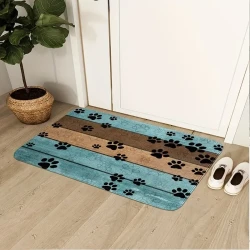 Ultra-Absorbent Dog Paw Prints Doormat