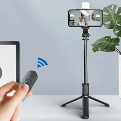 All In One Expandable Portable IPhone Tripod Selfie Stick