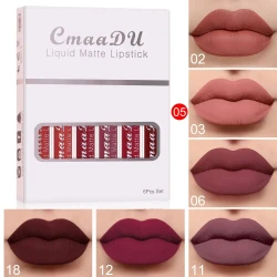 6 Boxes Matte Non-stick Lipstick