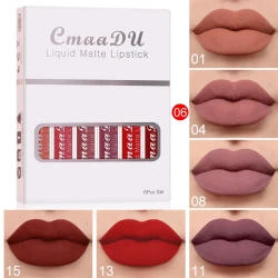 6 Boxes Matte Non-stick Lipstick