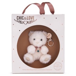 Bailey Bear Bag Charm & Birthstone Necklace - March