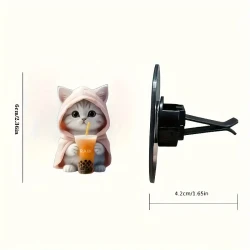 2pcs Cute Cat Acrylic Car Air Freshener Set