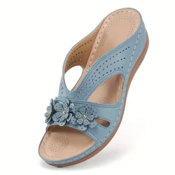 Women's Flowers Decor Slide Sandals