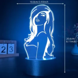 Color-Changing 3D Illusion Night Light - Touch Control