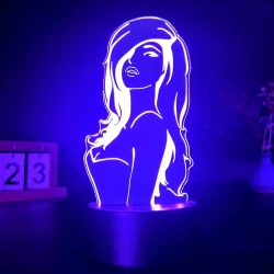 Color-Changing 3D Illusion Night Light - Touch Control