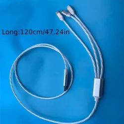 3-in-1 LED Flowing Light USB Charging Cable - Quick Charge & Data Sync