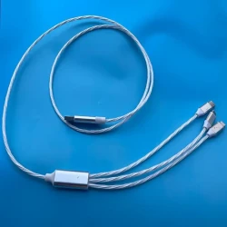 3-in-1 LED Flowing Light USB Charging Cable - Quick Charge & Data Sync