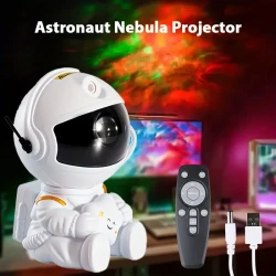 Whimsical Astronaut Star Projector Night Light