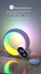 Creative Q Light Analog Sunrise Digital Display Alarm Clock Bluetooth Audio Intelligent Wake-up Q Colorful Atmosphere Light