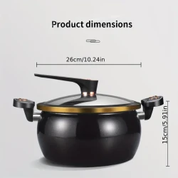 8L -Large Capacity Non-Stick Iron Pot