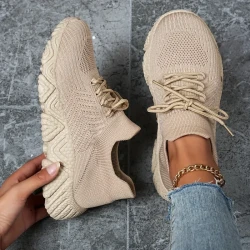 Simple Mesh Breathable Low Top Chunky Sneakers