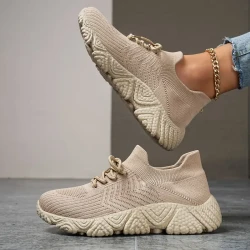 Simple Mesh Breathable Low Top Chunky Sneakers