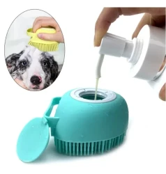 Dog Bath Massage Gloves Brush