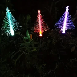 2-Piece Solar Powered Color-Changing Flower Lights