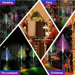 2-Piece Solar Powered Color-Changing Flower Lights