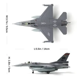 1:100 Scale F-16C Fighting Falcon DieCast Metal Fighter Jet Model - Perfect for Collection and Gift Giving! Christmas Halloween Gift