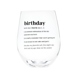 Defined Birthday Wine Glass