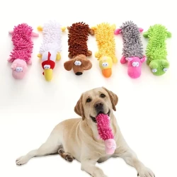 Interactive Plush Dog Toy with Squeaker