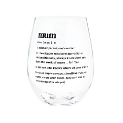 Defined Mum Wine Glass