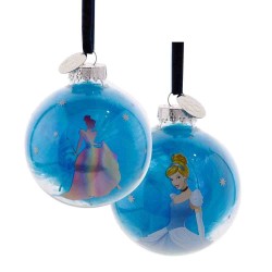 Disney 100 Christmas Glass Bauble Cinderalla