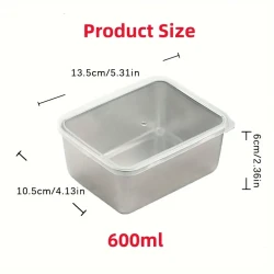 6-Piece Stainless Steel Food Storage Containers Set with Lids - Leakproof, Stackable & Reusable