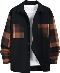 Autumn New Plaid Colorblock Long Sleeve