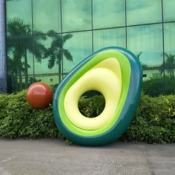 Inflatable Giant Avocado Pool Float Pool Swimming Float Swimming Ring Pool Circle Party Buoy Toy