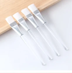 Transparent Facial Treatment Brush Soft Brush White