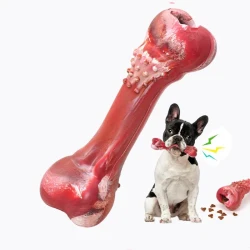 Dog Teeth Chewing Simulation Bone Hair Sound Toy