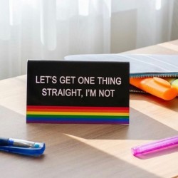 Say What Pride Straight Desk Sign - Large