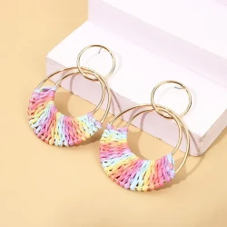 Creative Hand Weaving Stud Earrings