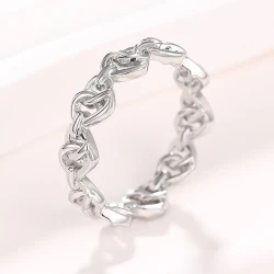 Heart-shaped Chain Ring Women's