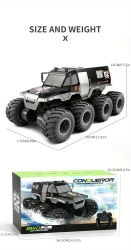 Q137 Remote Control Amphibious 8-wheel Off-road Vehicle (Single Battery), Full Body, 360°rotation And Drift, Pressure-resistant Rubber Tires, 30 Minutes Battery Life, 2.4G Remote Control