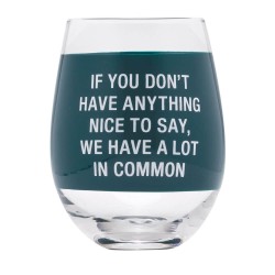 Wine Glass: A Lot In Common (Green)