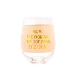 Wine Glass: Mum The Icon