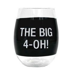 Wine Glass: The Big 4-Oh! (Black)