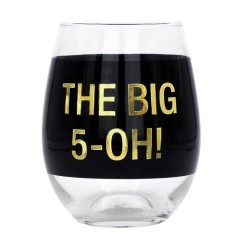 Wine Glass: The Big 5-Oh! (Black)