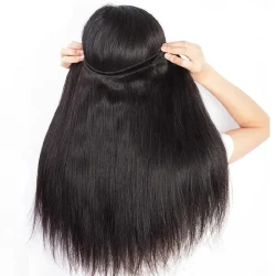 Real human hair straight wave