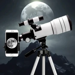 F30070 High-powered Deep Sky Stargazing Astronomical Telescope With 150-fold Magnification 300mm Focal Length, 70mm Large Objective, Suitable For Outdoor Camping, Travel, Astronomy Observation