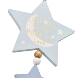 Hanging Plaque : Mickey Mouse Love You To The Moon