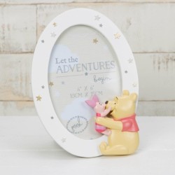 Winnie The Pooh & Piglet Round Resin Frame