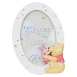 Winnie The Pooh & Piglet Round Resin Frame