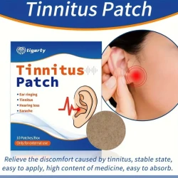 Tinnitus Relief Patches – Homeopathic Natural Herb Ear Ringing Treatment, 10 Patches/Box