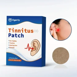 Tinnitus Relief Patches – Homeopathic Natural Herb Ear Ringing Treatment, 10 Patches/Box