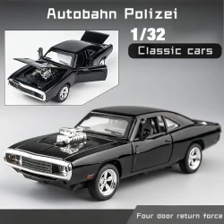 1:32 Scale Classic Alloy Die-Cast Model Car with Opening Doors, Sound & Light Effects