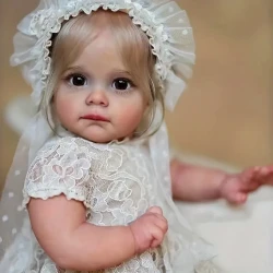 24 Inch/ 60 Cm Lifelike Soft Vinyl Reborn Doll, Adorable Princess With Hand Rooted Hair, Birthday Thanksgiving Day Christmas Gift