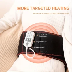 Heating Pad with Massage Belt - Fast Heating for Back and Abdominal Pain