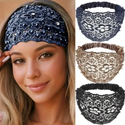 Three Elegant Beaded & Rhinestone Headbands