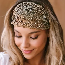 Three Elegant Beaded & Rhinestone Headbands