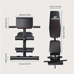 ADKING 13-in-1 Foldable Dumbbell Bench - Adjustable Sit-Up Aid & Strength Trainer